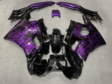 Purchase 1991-1994 Glossy Black Purple Honda CBR600 F2 Motorcycle Fairings UK