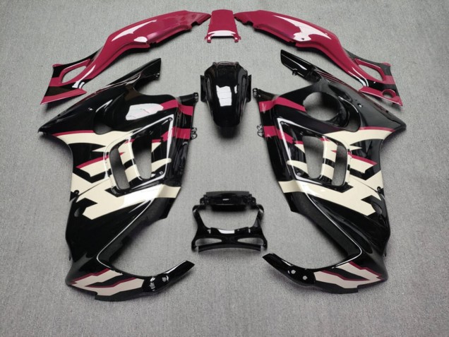 Purchase 1997-1998 Glossy Black with White & Pink Honda CBR600 F3 Motorcycle Fairings UK