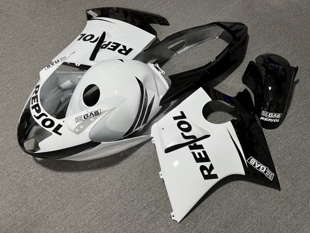 Purchase 1996-2007 Glossy Black White Honda CBR1100XX Blackbird Motorcycle Fairings UK