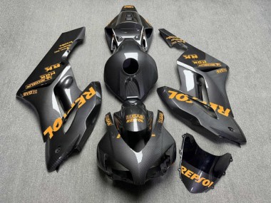 Purchase 2004-2005 Glossy Carbon Fiber Style with Orange Honda CBR1000RR Motorcycle Fairings UK