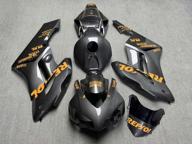 Purchase 2004-2005 Glossy Carbon Fiber Style with Orange Honda CBR1000RR Motorcycle Fairings UK