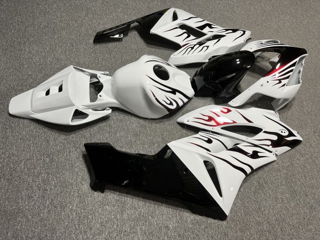 Purchase 2004-2005 Glossy White Black Red Flame Honda CBR1000RR Motorcycle Fairings UK