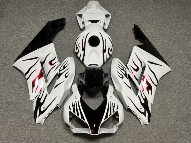 Purchase 2004-2005 Glossy White Black Red Flame Honda CBR1000RR Motorcycle Fairings UK