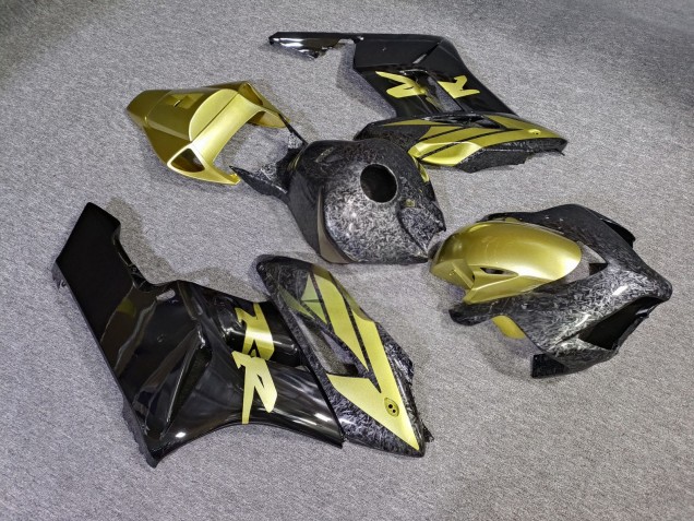 Purchase 2004-2005 Glossy Forged Carbon Fiber Style Gold Honda CBR1000RR Motorcycle Fairings UK