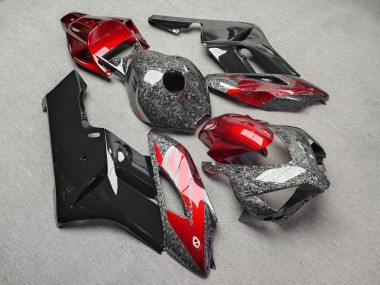 Purchase 2004-2005 Forged Carbon Fiber Style with Glossy Black & Red Honda CBR1000RR Motorcycle Fairings UK