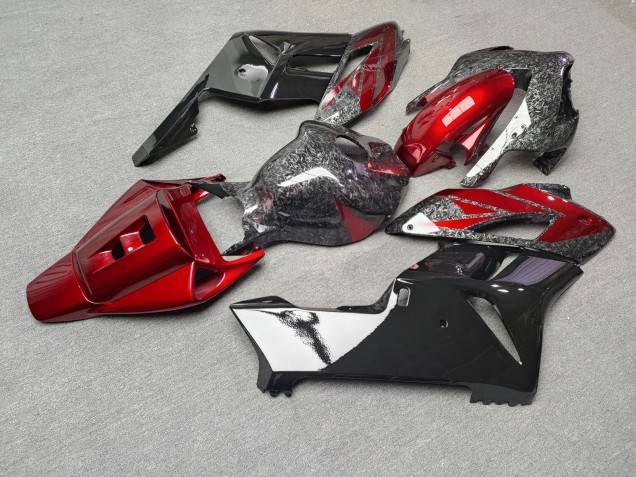 Purchase 2004-2005 Forged Carbon Fiber Style with Glossy Black & Red Honda CBR1000RR Motorcycle Fairings UK