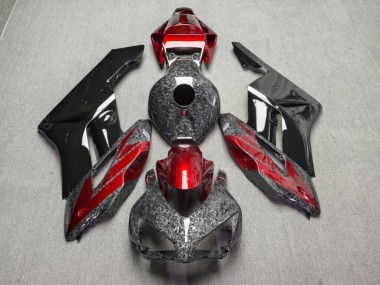 Purchase 2004-2005 Forged Carbon Fiber Style with Glossy Black & Red Honda CBR1000RR Motorcycle Fairings UK