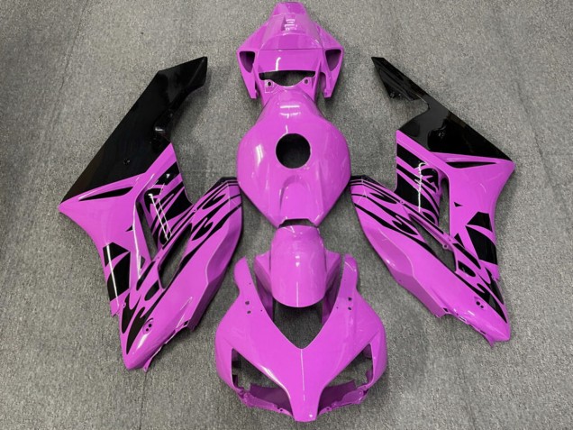 Purchase 2004-2005 Glossy Pink Black Flame Honda CBR1000RR Motorcycle Fairings UK