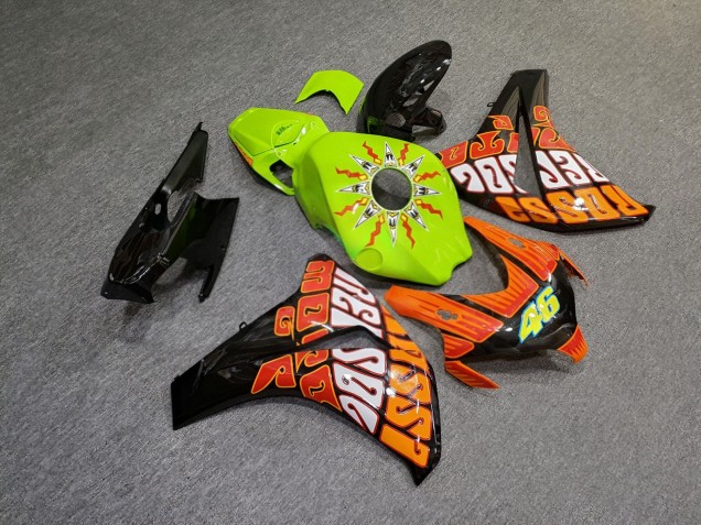 Purchase 2004-2005 Glossy Lime Green & Black Rossi Honda CBR1000RR Motorcycle Fairings UK