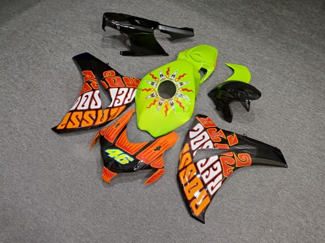 Purchase 2004-2005 Glossy Lime Green & Black Rossi Honda CBR1000RR Motorcycle Fairings UK