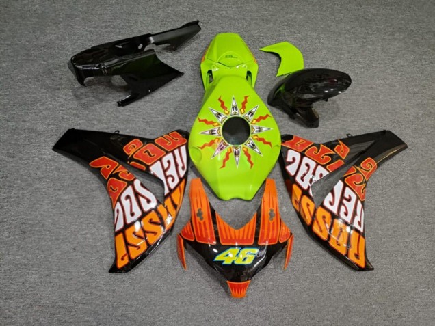 Purchase 2004-2005 Glossy Lime Green & Black Rossi Honda CBR1000RR Motorcycle Fairings UK