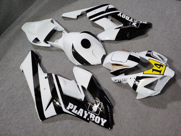 Purchase 2004-2005 Glossy White Black Playboy Honda CBR1000RR Motorcycle Fairings UK