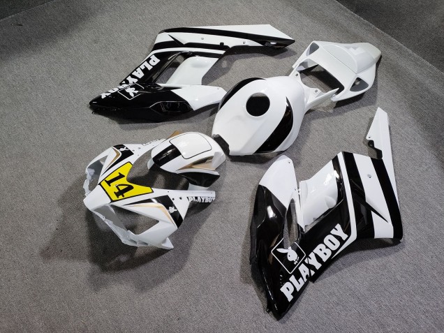 Purchase 2004-2005 Glossy White Black Playboy Honda CBR1000RR Motorcycle Fairings UK