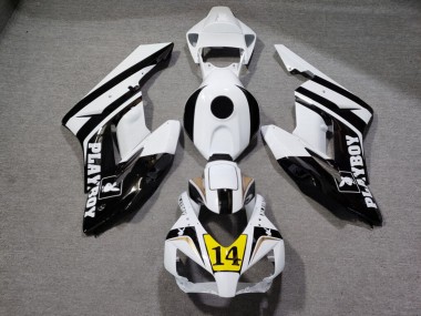 Purchase 2004-2005 Glossy White Black Playboy Honda CBR1000RR Motorcycle Fairings UK