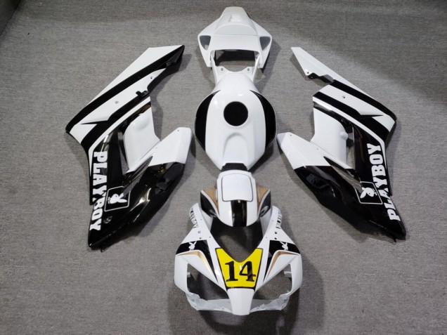 Purchase 2004-2005 Glossy White Black Playboy Honda CBR1000RR Motorcycle Fairings UK