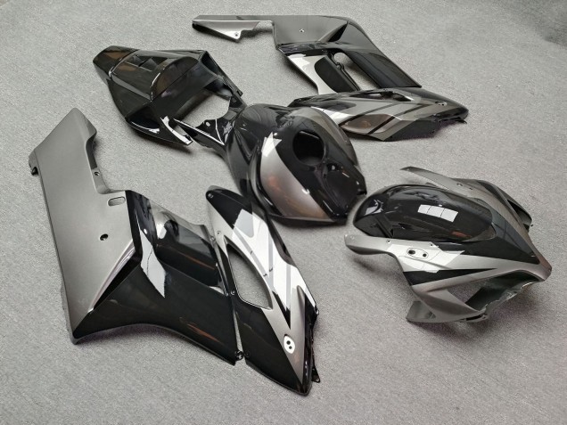 Purchase 2004-2005 Glossy Black & Silver Honda CBR1000RR Motorcycle Fairings UK