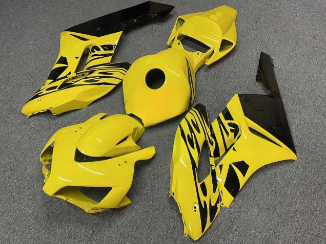 Purchase 2004-2005 Yellow Black Flame Honda CBR1000RR Motorcycle Fairings UK