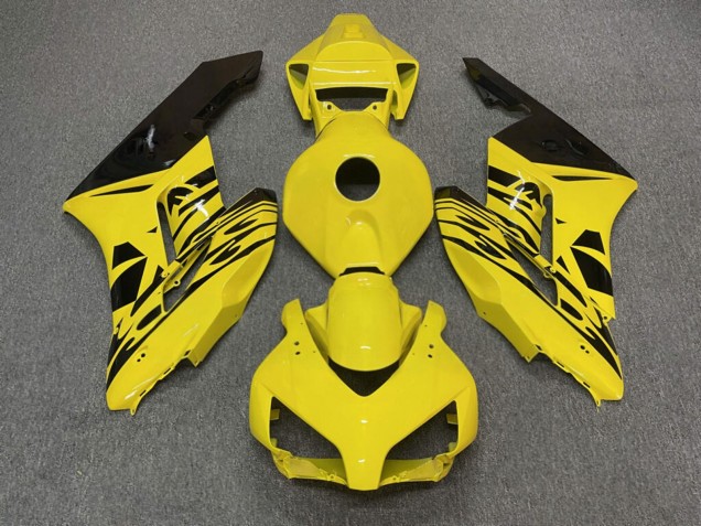 Purchase 2004-2005 Yellow Black Flame Honda CBR1000RR Motorcycle Fairings UK