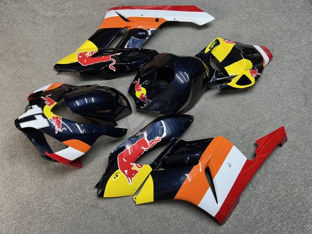 Purchase 2004-2005 Glossy Dark Blue Orange White Bull Honda CBR1000RR Motorcycle Fairings UK