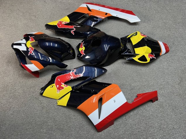 Purchase 2004-2005 Glossy Dark Blue Orange White Bull Honda CBR1000RR Motorcycle Fairings UK