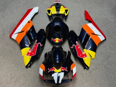 Purchase 2004-2005 Glossy Dark Blue Orange White Bull Honda CBR1000RR Motorcycle Fairings UK