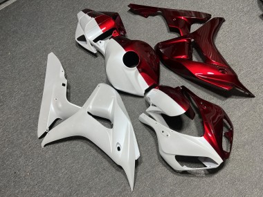 Purchase 2006-2007 Glossy Pearl White & Deep Red Split Honda CBR1000RR Motorcycle Fairings UK