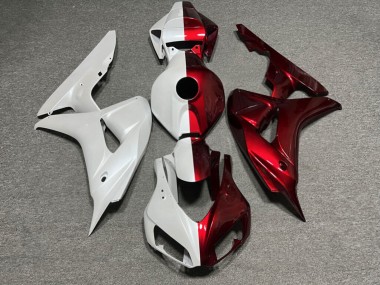 Purchase 2006-2007 Glossy Pearl White & Deep Red Split Honda CBR1000RR Motorcycle Fairings UK