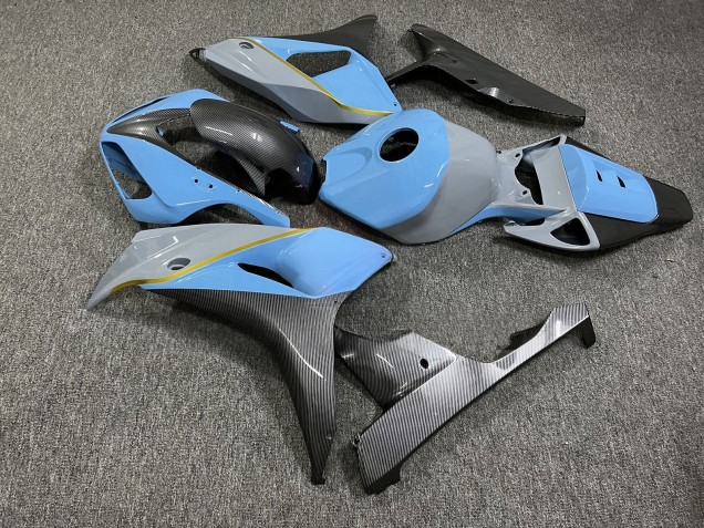 Purchase 2006-2007 Glossy Nardo Grey Light Blue Carbon Fiber Style Honda CBR1000RR Motorcycle Fairings UK
