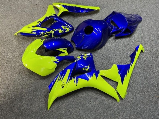 Purchase 2006-2007 Glossy Blue High Vis Yellow Honda CBR1000RR Motorcycle Fairings UK