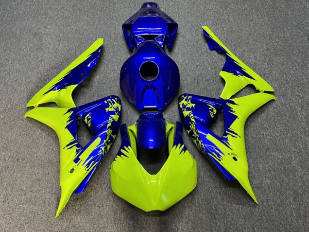 Purchase 2006-2007 Glossy Blue High Vis Yellow Honda CBR1000RR Motorcycle Fairings UK