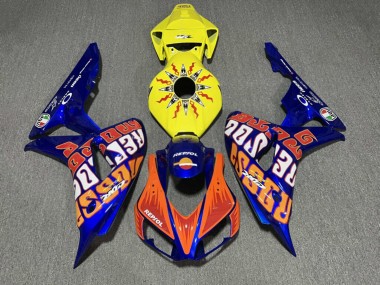 Purchase 2006-2007 Glossy Blue Yellow Honda CBR1000RR Motorcycle Fairings UK