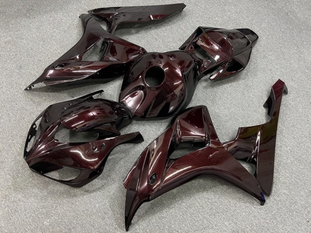 Purchase 2006-2007 Glossy Red Wine Carbon Fiber Style Honda CBR1000RR Motorcycle Fairings UK