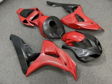 Purchase 2006-2007 Glossy Black Red Carbon Fiber Style Honda CBR1000RR Motorcycle Fairings UK