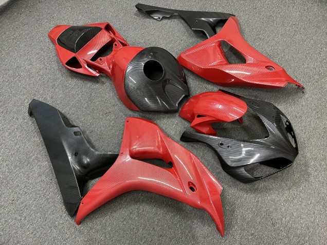 Purchase 2006-2007 Glossy Black Red Carbon Fiber Style Honda CBR1000RR Motorcycle Fairings UK