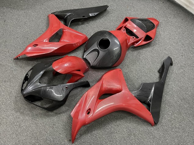 Purchase 2006-2007 Glossy Black Red Carbon Fiber Style Honda CBR1000RR Motorcycle Fairings UK