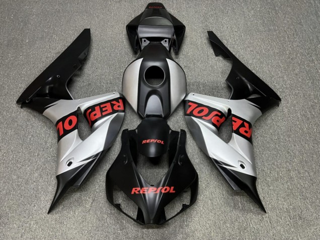 Purchase 2006-2007 Matte Black Silver Honda CBR1000RR Motorcycle Fairings UK