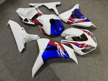 Purchase 2006-2007 Glossy White Blue Honda CBR1000RR Motorcycle Fairings UK