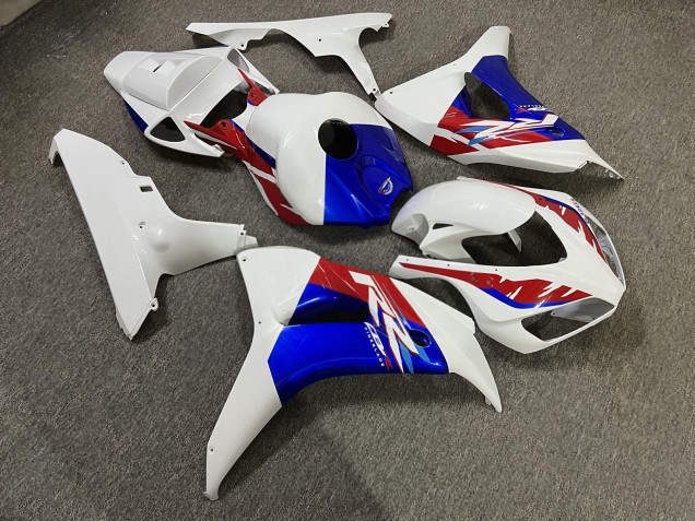 Purchase 2006-2007 Glossy White Blue Honda CBR1000RR Motorcycle Fairings UK