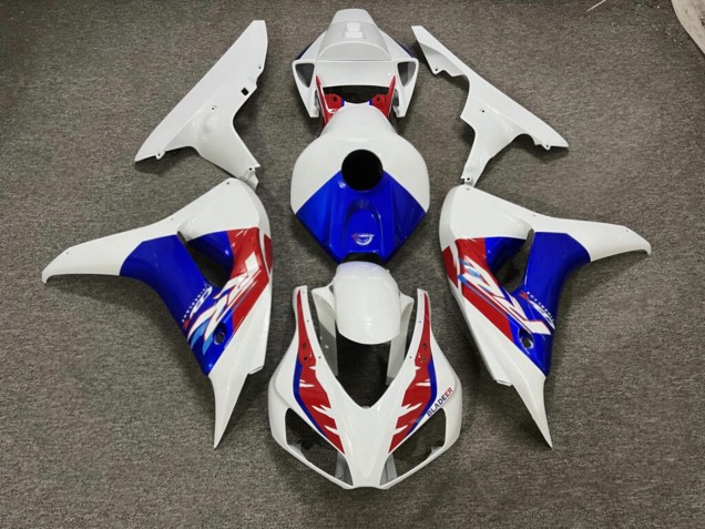 Purchase 2006-2007 Glossy White Blue Honda CBR1000RR Motorcycle Fairings UK
