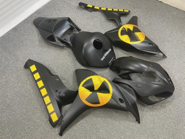 Purchase 2006-2007 Matte Black Yellow Honda CBR1000RR Motorcycle Fairings UK