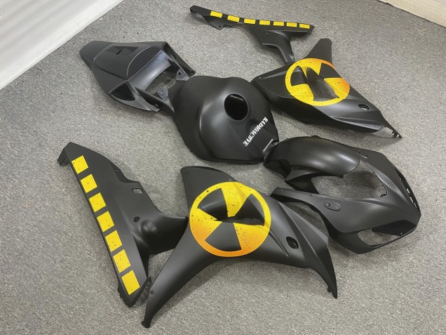 Purchase 2006-2007 Matte Black Yellow Honda CBR1000RR Motorcycle Fairings UK
