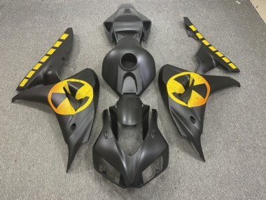 Purchase 2006-2007 Matte Black Yellow Honda CBR1000RR Motorcycle Fairings UK
