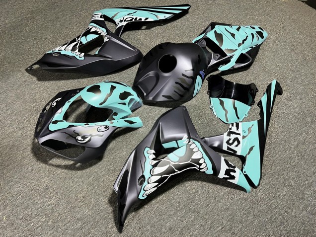 Purchase 2006-2007 Matte Black Teal Honda CBR1000RR Motorcycle Fairings UK