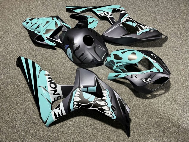 Purchase 2006-2007 Matte Black Teal Honda CBR1000RR Motorcycle Fairings UK