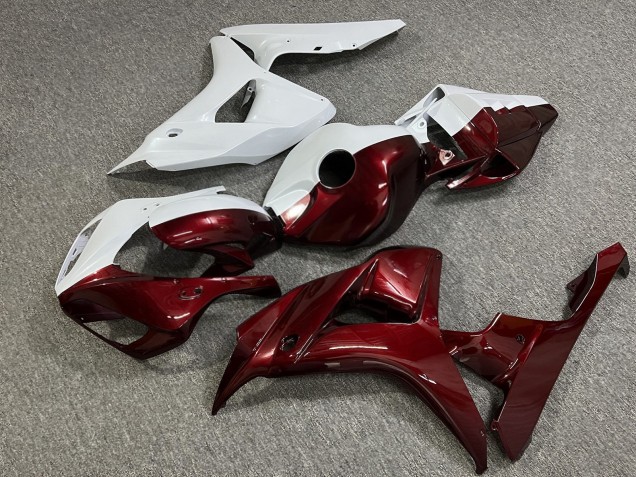 Purchase 2006-2007 Glossy Pearl White Maroon Red Split Honda CBR1000RR Motorcycle Fairings UK