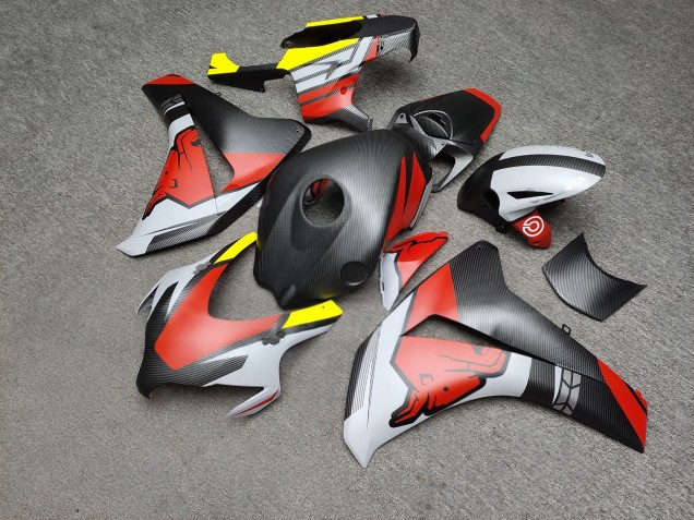 Purchase 2008-2011 Matte Carbon Fiber Style with Red Grey Bull Honda CBR1000RR Motorcycle Fairings UK