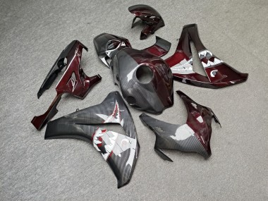 Purchase 2008-2011 Glossy Black Red Carbon Fiber Style Shark Split Honda CBR1000RR Motorcycle Fairings UK