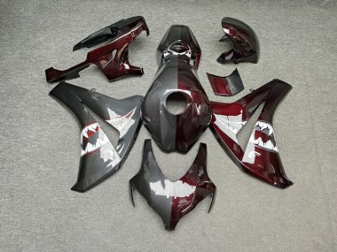 Purchase 2008-2011 Glossy Black Red Carbon Fiber Style Shark Split Honda CBR1000RR Motorcycle Fairings UK