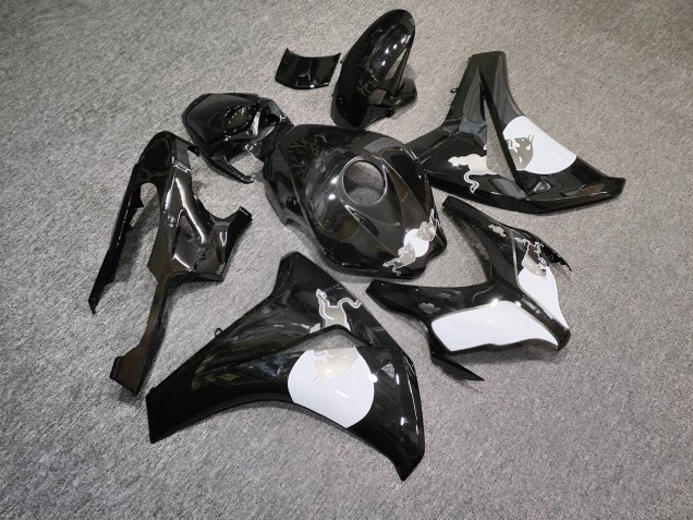 Purchase 2008-2011 Glossy Black White Grey Bull Honda CBR1000RR Motorcycle Fairings UK