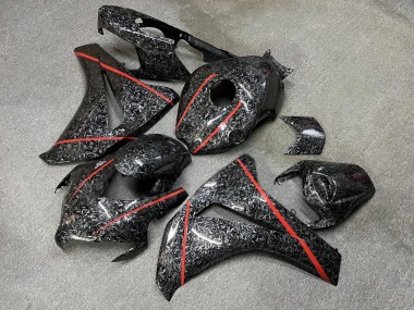 Purchase 2008-2011 Forged Carbon Fiber Style Red Trim Honda CBR1000RR Motorcycle Fairings UK